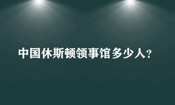 中国休斯顿领事馆多少人？