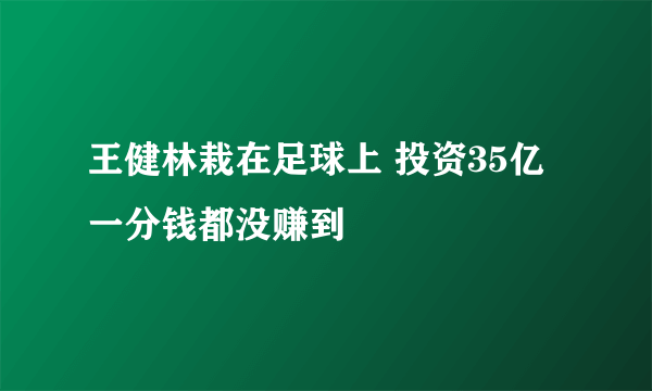 王健林栽在足球上 投资35亿一分钱都没赚到