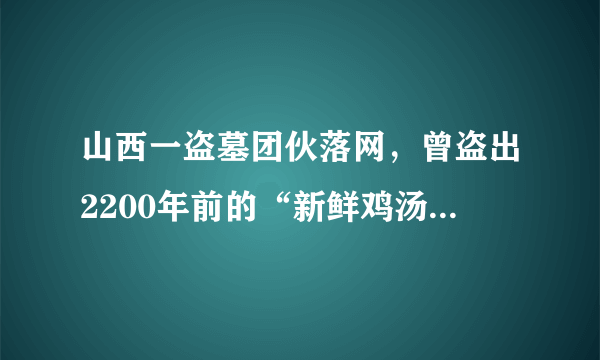 山西一盗墓团伙落网，曾盗出2200年前的“新鲜鸡汤”。如果是考古工作者拿到这份“新鲜鸡汤”，可以获得哪些古人信息？