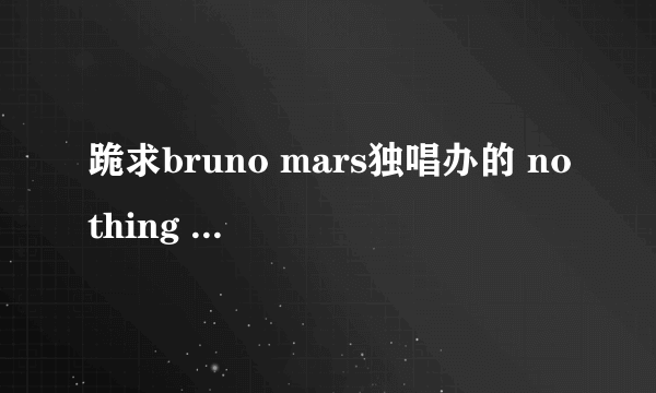 跪求bruno mars独唱办的 nothing on you的歌词