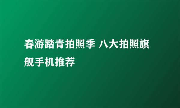 春游踏青拍照季 八大拍照旗舰手机推荐