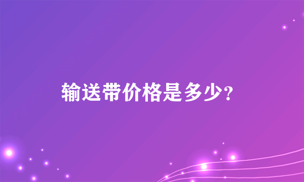 输送带价格是多少？