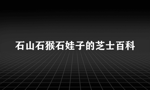 石山石猴石娃子的芝士百科