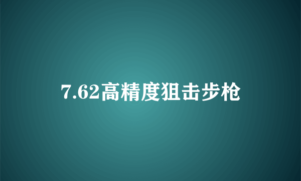 7.62高精度狙击步枪