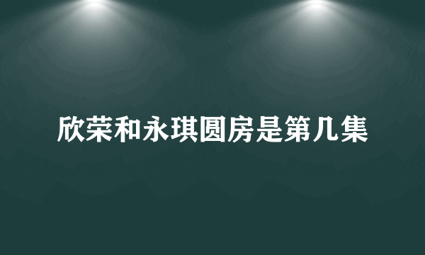 欣荣和永琪圆房是第几集