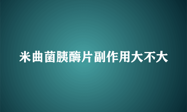 米曲菌胰酶片副作用大不大