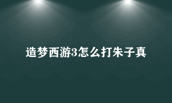 造梦西游3怎么打朱子真