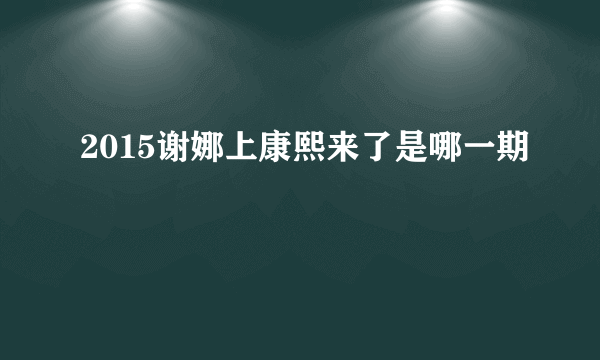 2015谢娜上康熙来了是哪一期