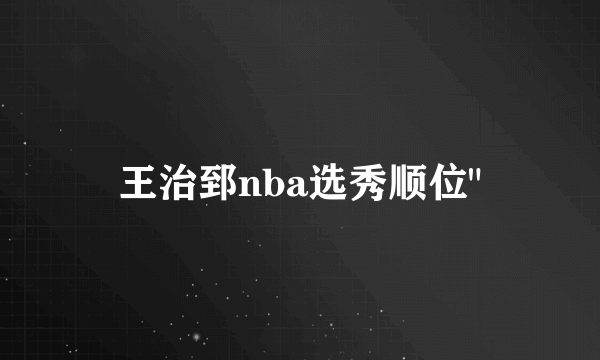 王治郅nba选秀顺位