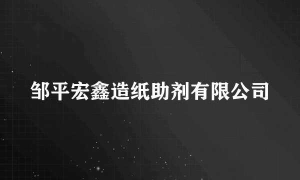 邹平宏鑫造纸助剂有限公司