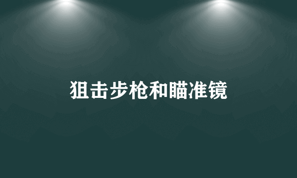 狙击步枪和瞄准镜