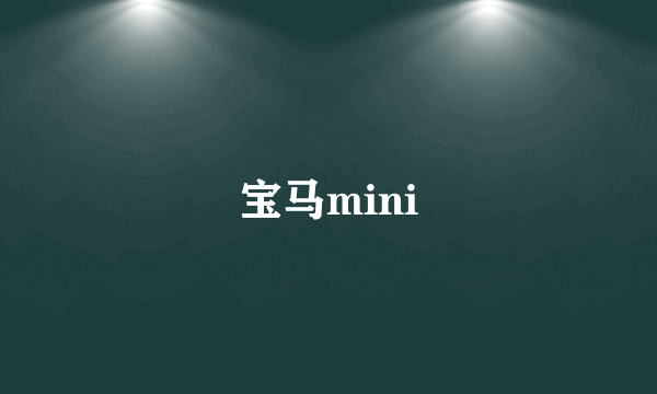 宝马mini