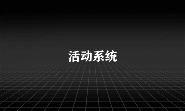 活动系统