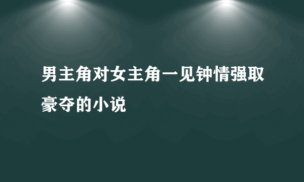 男主角对女主角一见钟情强取豪夺的小说