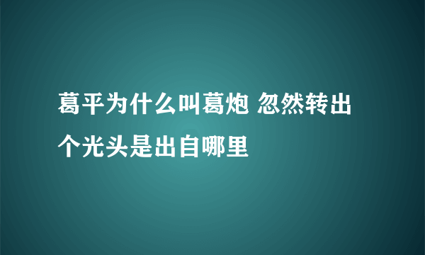 葛平为什么叫葛炮 忽然转出个光头是出自哪里