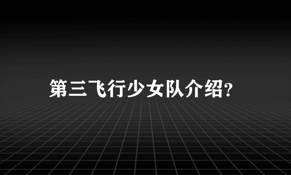 第三飞行少女队介绍？