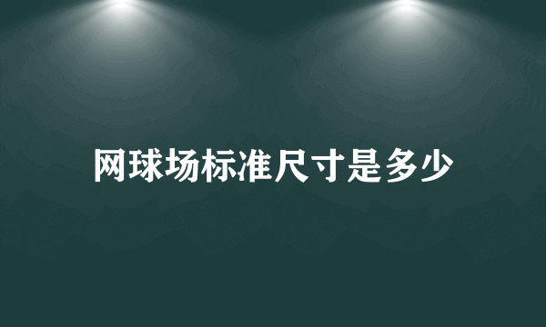 网球场标准尺寸是多少