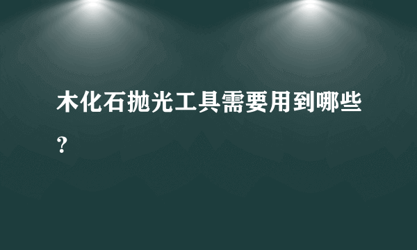 木化石抛光工具需要用到哪些？