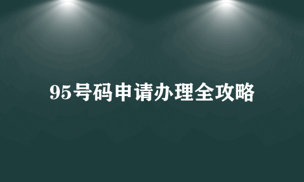 95号码申请办理全攻略