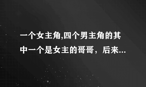 一个女主角,四个男主角的其中一个是女主的哥哥，后来另外三个都喜欢上了女主的校园言情小说。