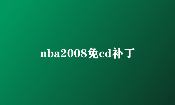 nba2008免cd补丁