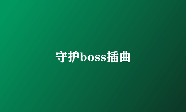 守护boss插曲