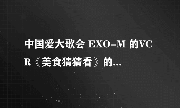 中国爱大歌会 EXO-M 的VCR《美食猜猜看》的背景音乐是什么？