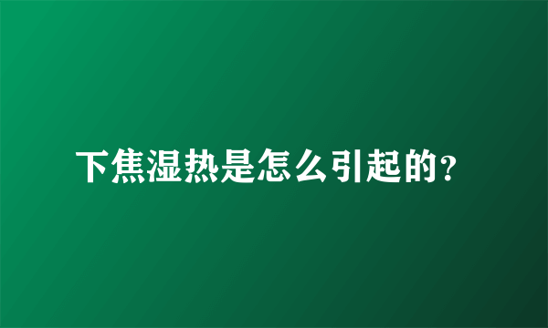 下焦湿热是怎么引起的？