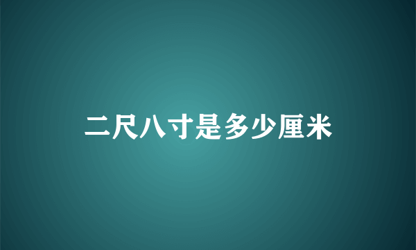 二尺八寸是多少厘米