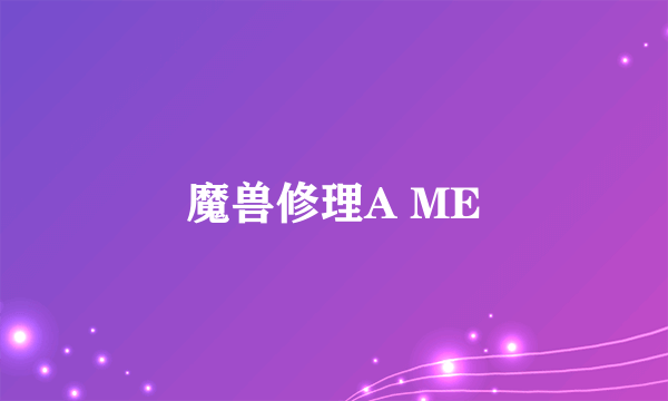 魔兽修理A ME