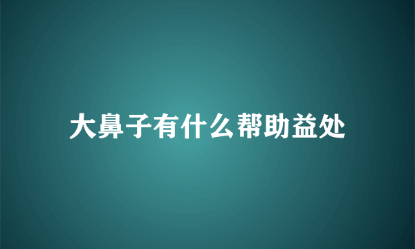 大鼻子有什么帮助益处