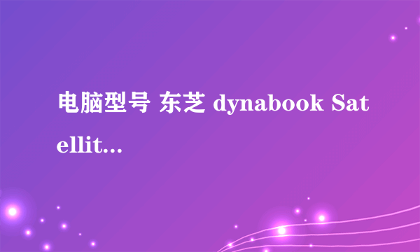 电脑型号 东芝 dynabook Satellite J62 166D/5 笔记本 操作系统 Windows XP 专业版 32位 SP3 ( DirectX