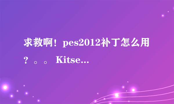 求救啊！pes2012补丁怎么用？。。 Kitserver 12 不能运行耶.......