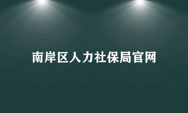 南岸区人力社保局官网