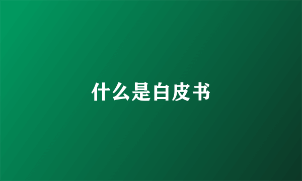 什么是白皮书