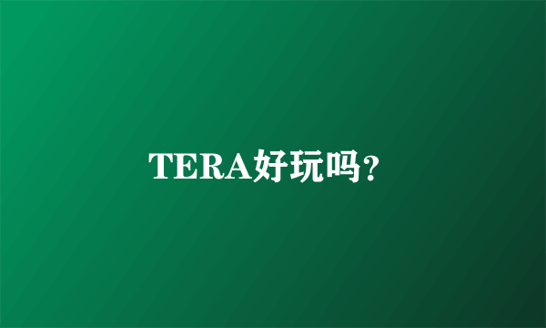 TERA好玩吗？