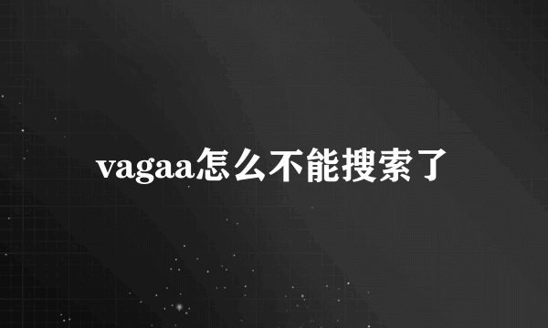 vagaa怎么不能搜索了