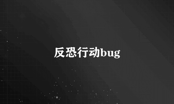 反恐行动bug