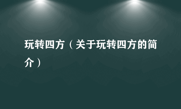 玩转四方（关于玩转四方的简介）