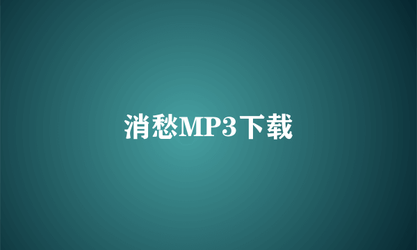 消愁MP3下载