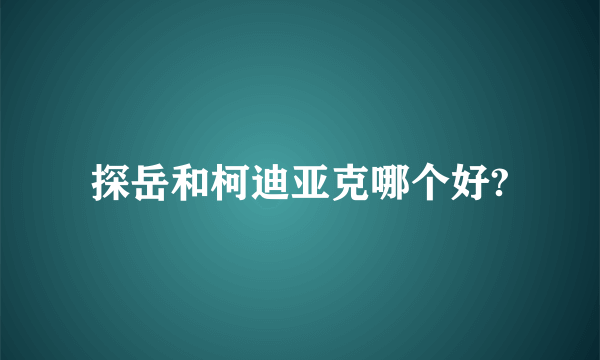 探岳和柯迪亚克哪个好?