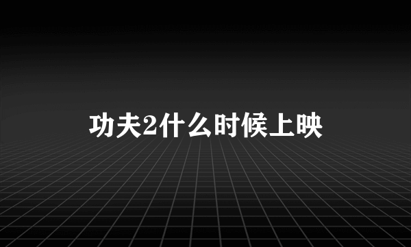 功夫2什么时候上映