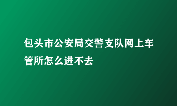 包头市公安局交警支队网上车管所怎么进不去