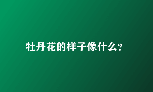 牡丹花的样子像什么？