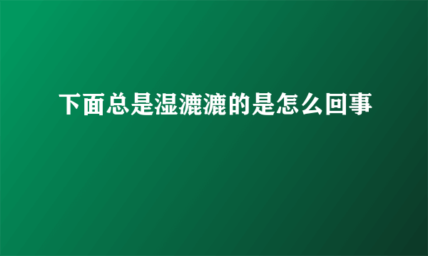 下面总是湿漉漉的是怎么回事