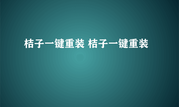 桔子一键重装 桔子一键重装