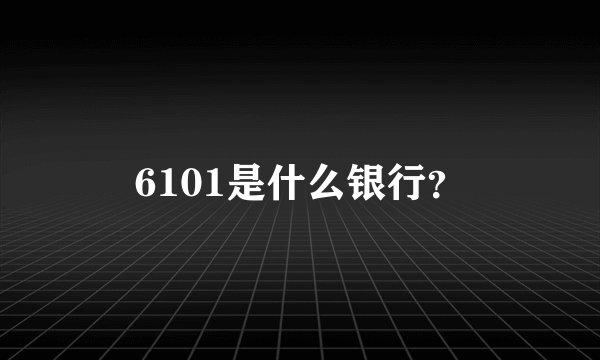 6101是什么银行？