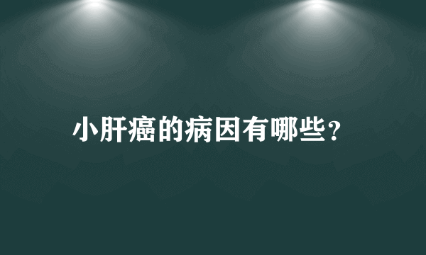 小肝癌的病因有哪些？