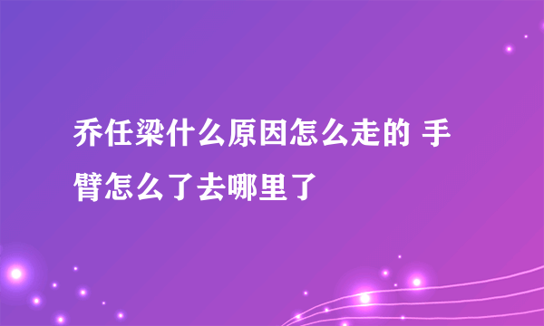 乔任梁什么原因怎么走的 手臂怎么了去哪里了