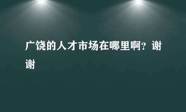 广饶的人才市场在哪里啊？谢谢